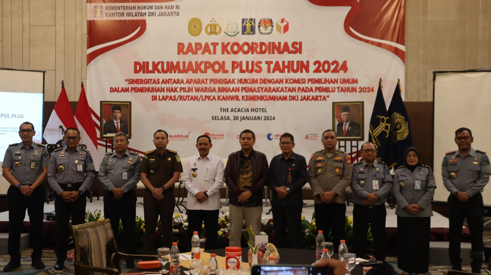 Kanwil Kemenkumham DKI Jakarta Perkuat Komitmen Guna Sukseskan  Penyelenggaraan Pemilu Tahun 2024 Melalui Rapat Koordinasi Dilkumjakpol Plus